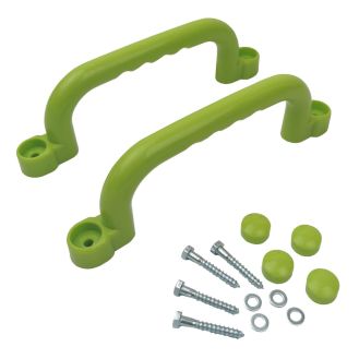 Lot de 2 poign&eacute;es en plastique vert