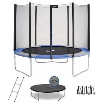 Trampoline RALLI Ø300 + échelle, couverture de propreté et kit d'ancrage