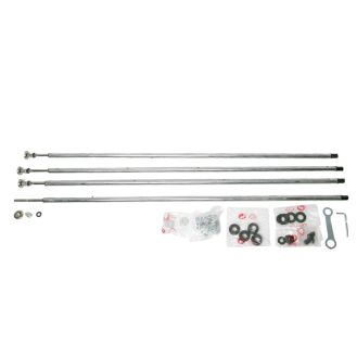 Lot de 4 barres télescopiques Ø14.5mm