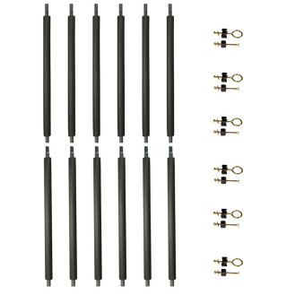 Lot de 6 poteaux de filet trampoline Ø32 mm Punchi - Hauteur filet 180 cm