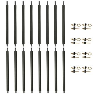 Lot de 8 poteaux de filet trampoline Ø32 mm Punchi - Hauteur filet 180 cm