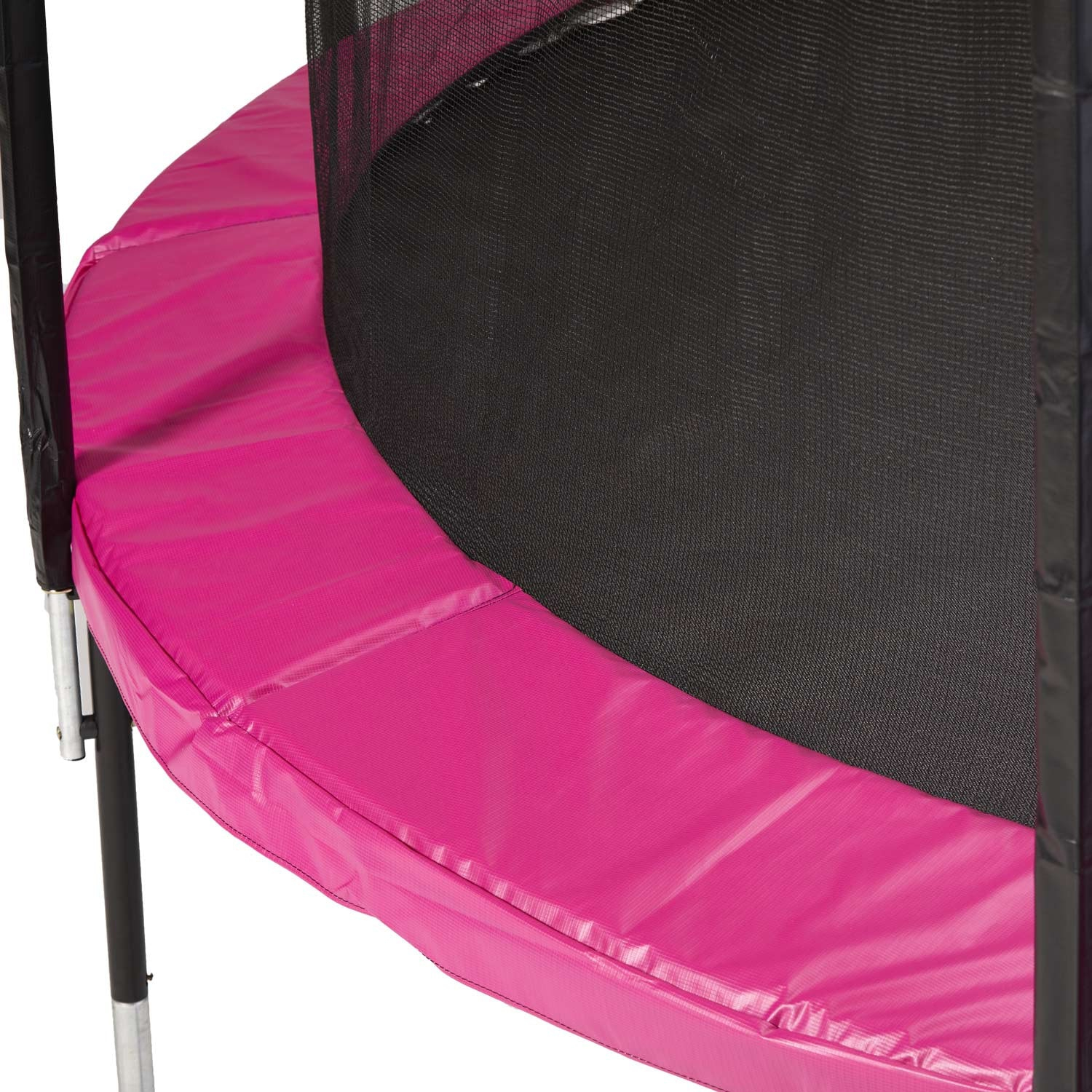 Poteau et coussin trampoline bumpi rose