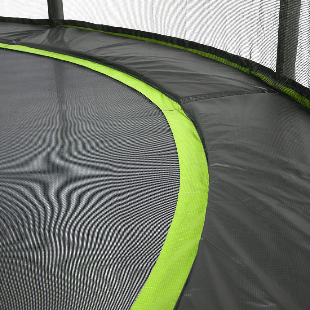 detail enveloppe de coussin vert pour trampoline punchi