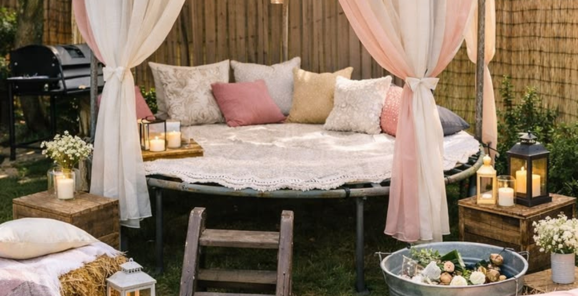 Recycler son vieux trampoline : 10 idées créatives