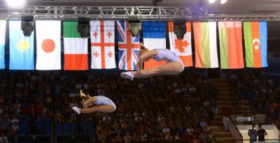 Trampoline en compétition