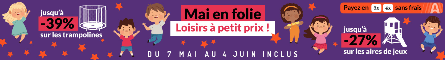 Black Friday Kangui - Trampoline, aire de jeux, Baby foot et table de jeux pas cher