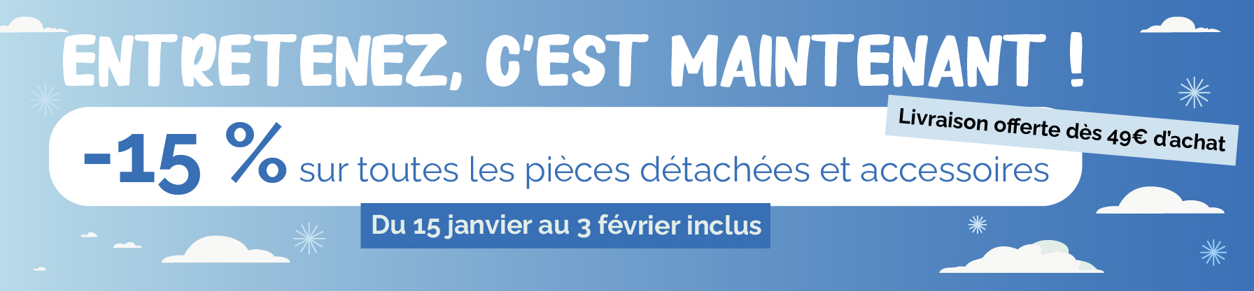 Opération pièces détachées et accessoires Kangui, Loisirs à petits prix - Baby Foot, table multi jeux, Trampolines et Aires de jeux pas cher