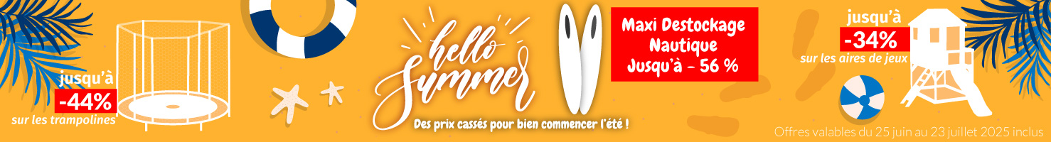 Mai en folie, Loisirs à petits prix - Trampoline, aire de jeux, Baby foot et table de jeux pas cher