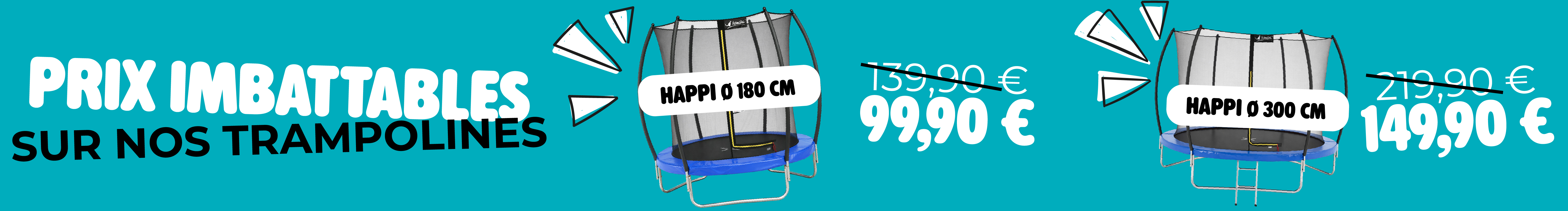 Trampolines premier prix Happi promotions