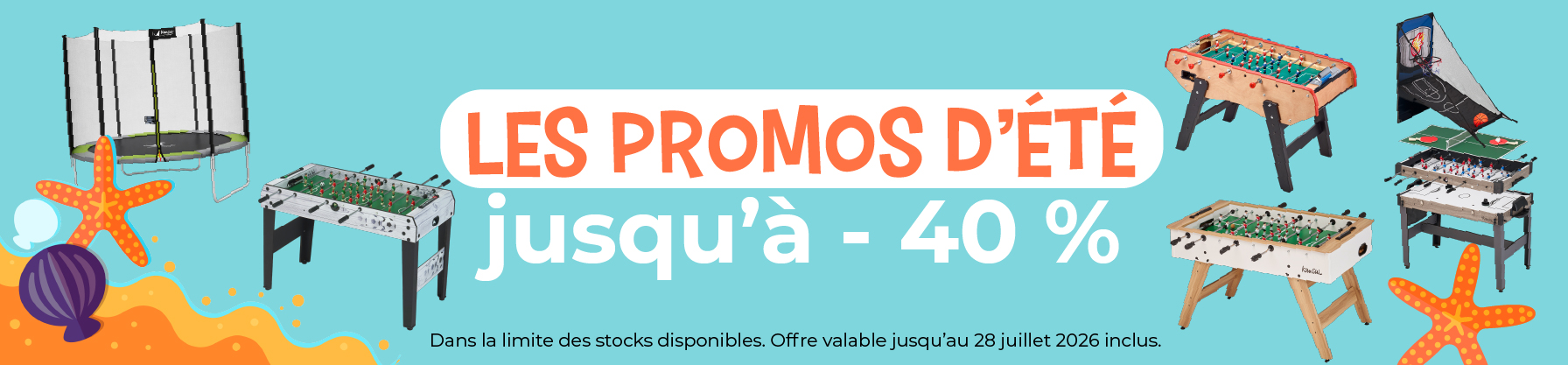 Promotions d'été, soldes d'été, jusqu'à - 40 %