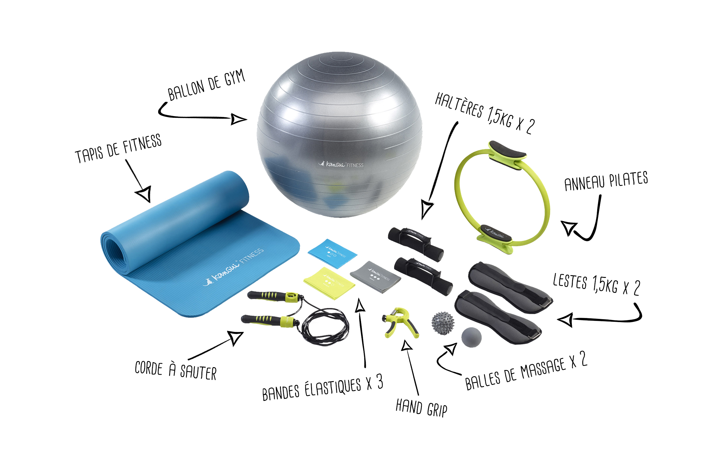 Accessoires du Pack Home Fitness Kangui