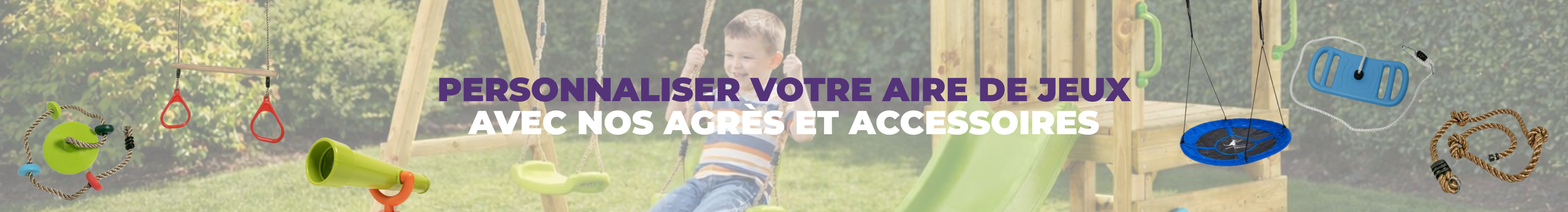 Découvrez nos accessoires et agrès pour aires de jeux