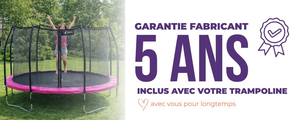 Votre trampoline Bumpi est garanti 5 ans