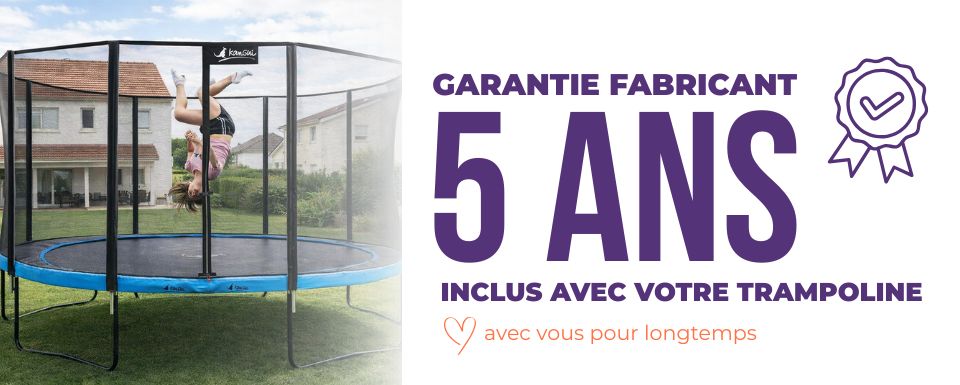 votre trampoline Punchi est garanti 5 ans