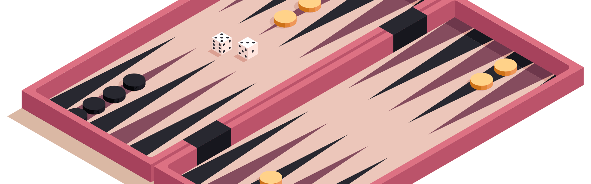 Plateau de jeu du backgammon