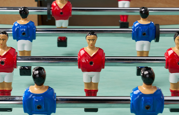 joueurs de babyfoot en aluminium