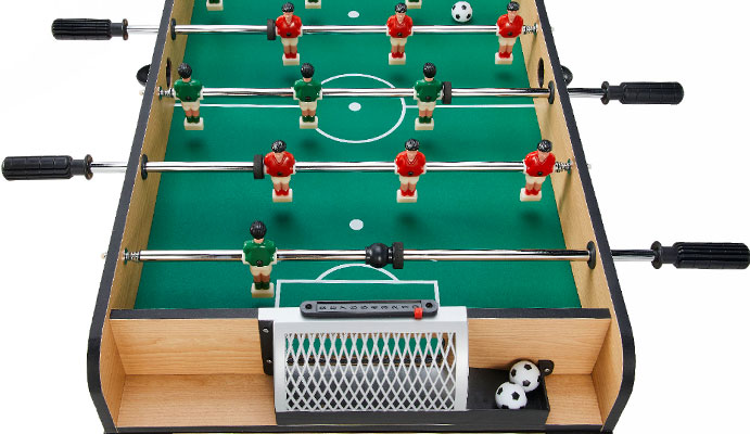 table de jeu avec baby foot