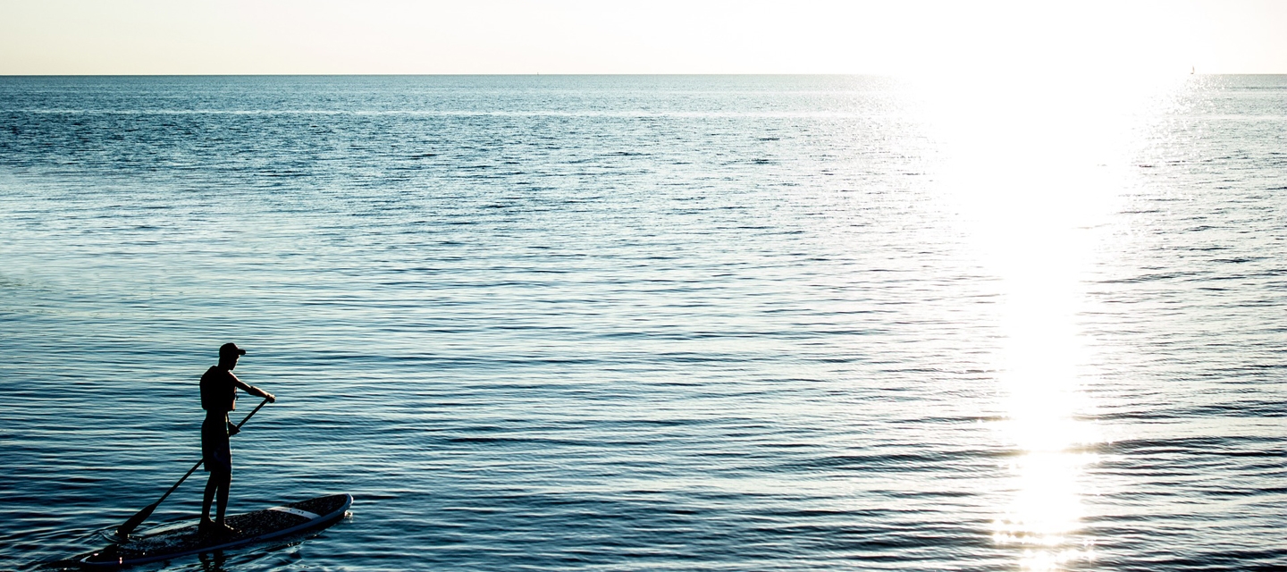 balade paddle en pleine mer