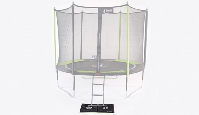 tapis de sol réversible sur trampoline de jardin kangui