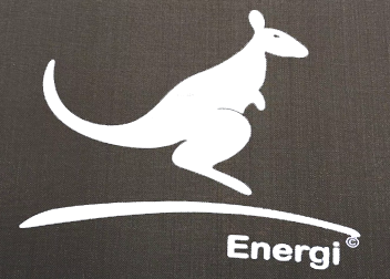 logo kangui sur tapis de saut du trampoline Energi