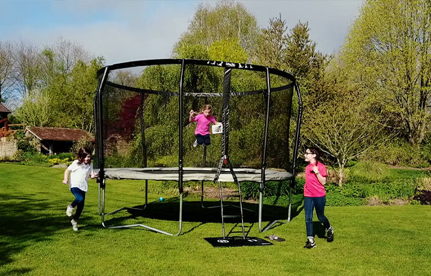 trampoline de jardin rond qualité luxe Famili