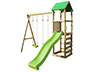 Portique bois enfant avec toboggan et balançoires WALLI