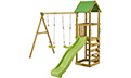 Portique bois enfant avec toboggan et balançoires WALLI
