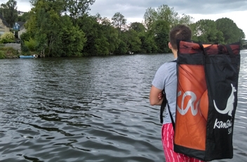 sac de transport avec paddle gonflable bali rangé dedans